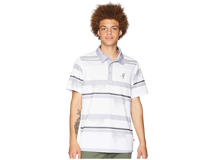 Toes On The Nose Frondtastic Performance Polo (slate) Men's Short Sleeve Knit