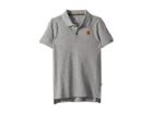 Nike Kids Court Heritage Tennis Polo (little Kids/big Kids) (dark Grey Heather/white) Boy's Clothing