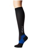 2xu Elite Lite X-lock Compression Socks (black/black) Women's Knee High Socks Shoes