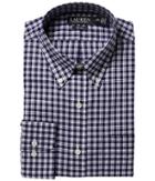 Lauren Ralph Lauren Slim Fit No-iron Cotton Dress Shirt (plum/white) Men's Long Sleeve Button Up