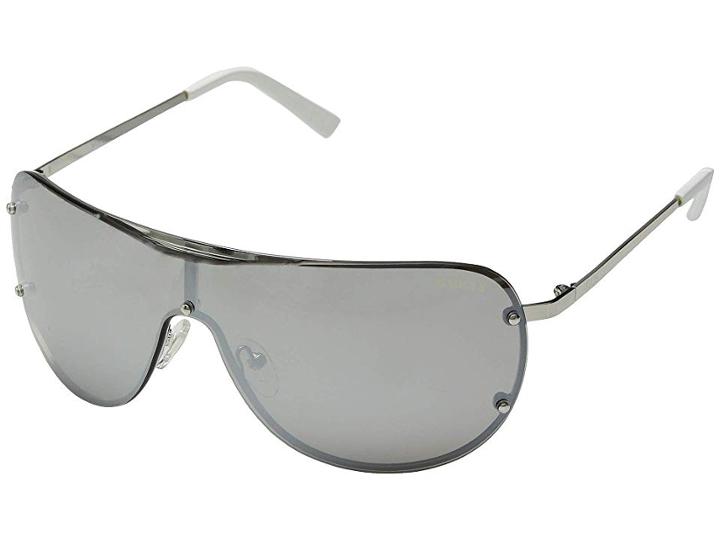 Guess Gf5040 (shiny Light Nickeltin/smoke Mirror) Fashion Sunglasses