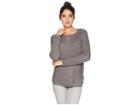 Pink Rose Scoop Neck Raglan Long Sleeve Pullover (medium Heather Grey) Women's Clothing