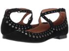 Frye Sienna Stud Crisscross (black Suede) Women's Flat Shoes