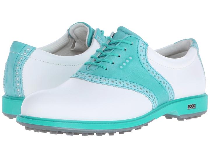 Ecco Golf Classic Golf Hybrid Ii (white/capri/breeze) Women's Golf Shoes