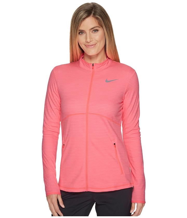 Nike Golf Dry Jacket Full Zip (sunset Pulse/black) Women's Coat
