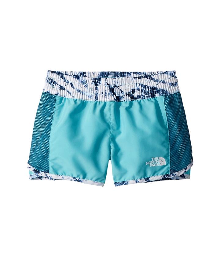 The North Face Kids Class V Water Shorts (little Kids/big Kids) (blue Wing Teal Fern Print/blue Curacao/tnf White) Girl's Shorts