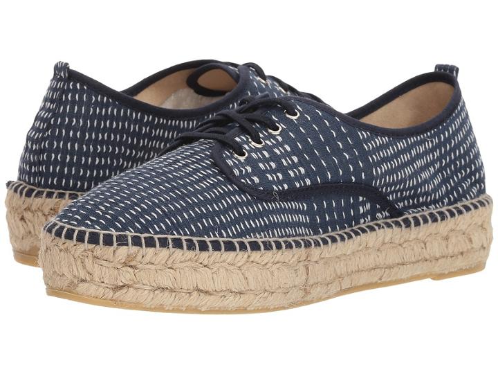 Loeffler Randall Alfie (eclipse/ivory Stitched Fabric) Women's Lace Up Casual Shoes