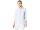 Vineyard Vines Vine Stripe Relaxed Oxford Button Down Shirt (hydrangea) Women's Clothing