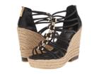Isola Yara (black Velvet Sheep Nappa) Women's Wedge Shoes