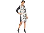 Lauren Ralph Lauren Silk Printed Ponte Dress (polo Black) Women's Dress