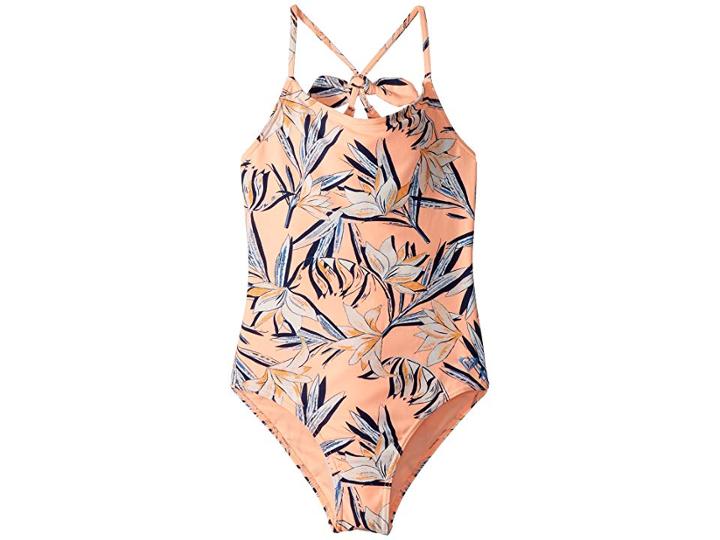 Roxy Kids Born In Waves One-piece Swimsuit (big Kids) (souffle Carvico Lafitenia) Girl's Swimsuits One Piece