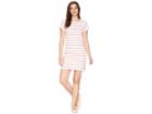 Joules Riviera Short Sleeve Jersey Dress (pink Stripe) Women's Dress