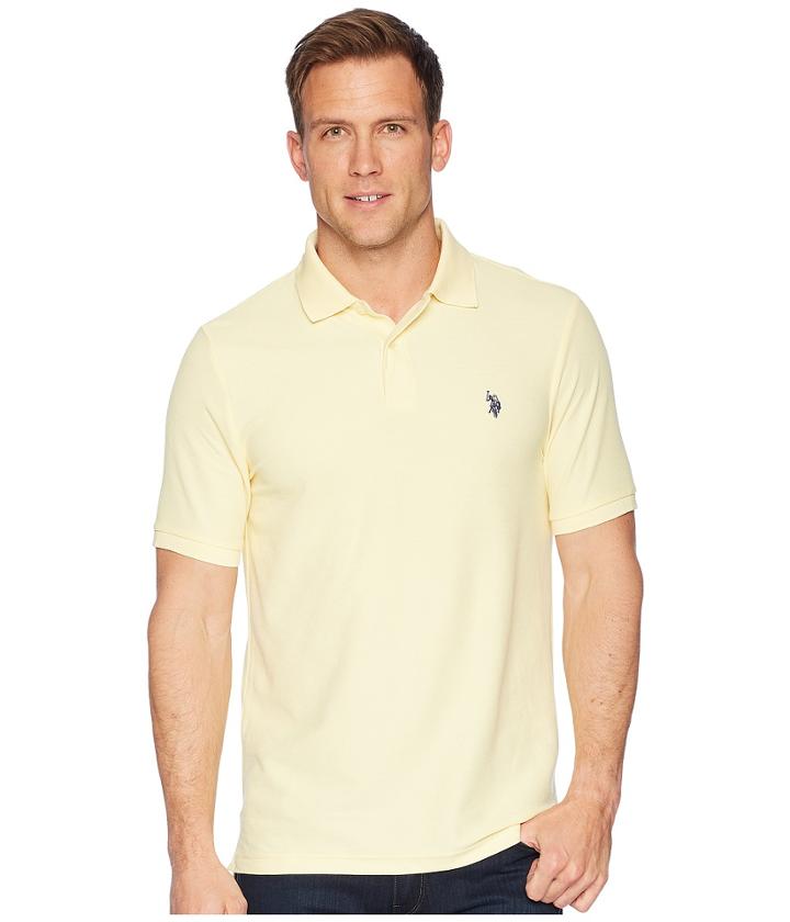 U.s. Polo Assn. Ultimate Pique Polo Shirt (lemon Frost) Men's Clothing