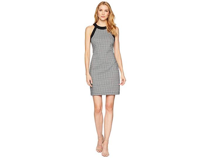 Karen Kane Contrast Check Halter Dress (check) Women's Dress
