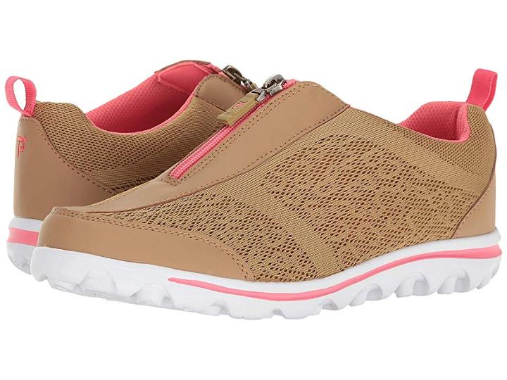 Propet Travelactiv Zip (honey/coral) Women's  Shoes