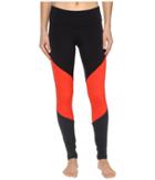 Onzie Track Leggings (hot Coral Combo) Women's Casual Pants