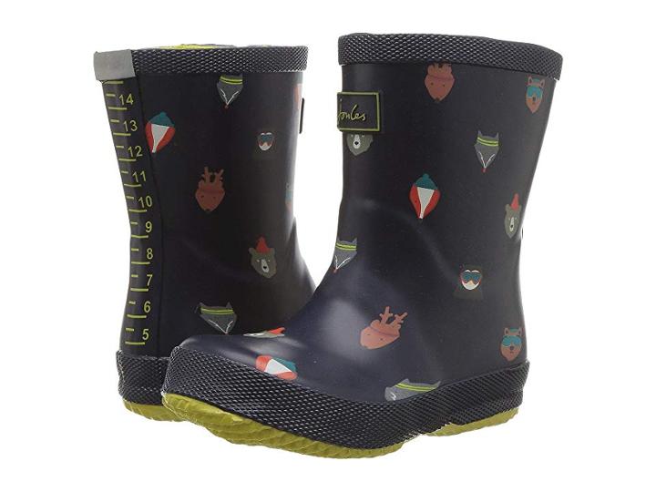 Joules Kids Printed Welly Baby Rain Boot (toddler) (french Navy Animals) Boys Shoes