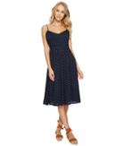 Bb Dakota Sloane Mini Dot Midi Dress (navy) Women's Dress