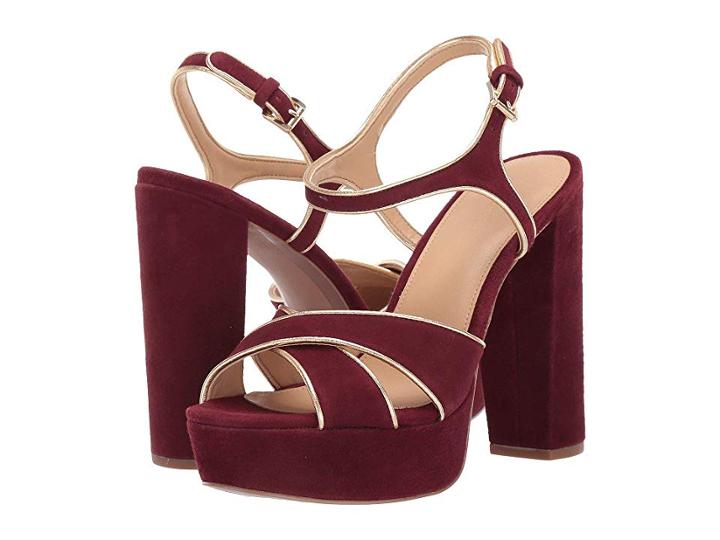 Michael Michael Kors Lexie Platform (oxblood Kid Suede/metallic Nappa) High Heels
