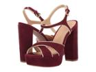 Michael Michael Kors Lexie Platform (oxblood Kid Suede/metallic Nappa) High Heels