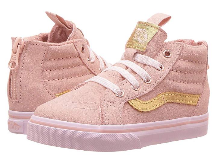 Vans Kids Sk8 Hi-zip (toddler) ((mte) Sepia Rose/metallic) Girls Shoes