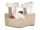 Marc Fisher Ltd Randall Espadrille Platform (white/new Stetson) Women's Sandals