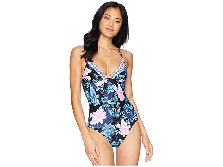 Seafolly Moonflower Maillot (midnight) Women's Swimsuits One Piece