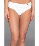 Body Glove Smoothies Contempo Belted High Waist Bottom (white) Women's Swimwear