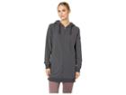 Puma Fusion Elongated Hooded Bomber Top (dark Grey Heather) Women's Sweatshirt
