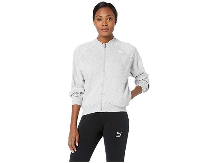 Puma Fusion Jacket (light Gray Heather) Women's Coat