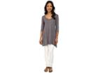 Allen Allen Slub Angled 3/4 Tunic (flint) Women's T Shirt