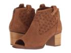 Dirty Laundry Trixie Peep Toe Bootie (exclusive Camel) Women's Clog/mule Shoes