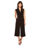 Catherine Catherine Malandrino Sleeveless Pin Tuck Jumpsuit (black Beauty) Women's Jumpsuit & Rompers One Piece