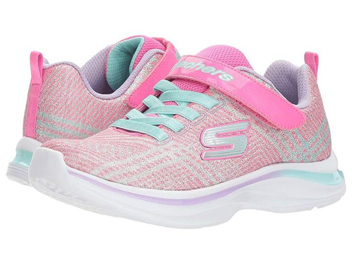Skechers Kids Double Dreams 81407l (little Kid/big Kid) (neon Pink/multi) Girl's Shoes