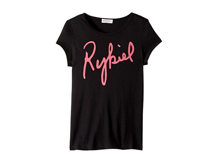 Sonia Rykiel Kids Ankara Short Sleeve Logo T-shirt (toddler/little Kids/big Kids) (black) Girl's T Shirt