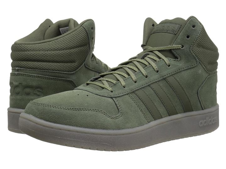Adidas Hoops 2.0 Mid (base Green/base Green/trace Cargo) Men's Basketball Shoes
