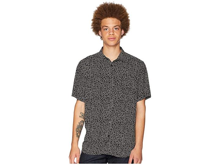 Globe Distance Short Sleeve Shirt (black) Men's Clothing