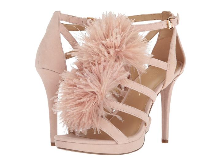 Michael Michael Kors Fara Sandal (soft Pink Kid Suede) High Heels