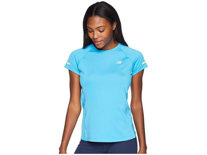 New Balance Nb Ice 2.0 Short Sleeve Top (polaris) Women's Short Sleeve Pullover