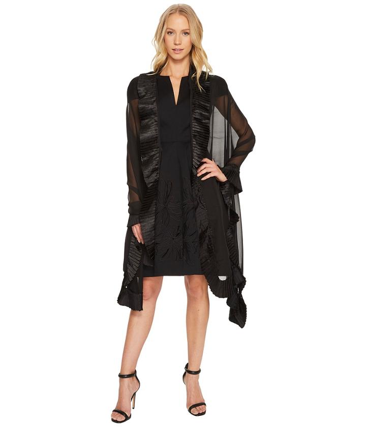 Echo Design Accordion Pleat Wrap (black) Scarves