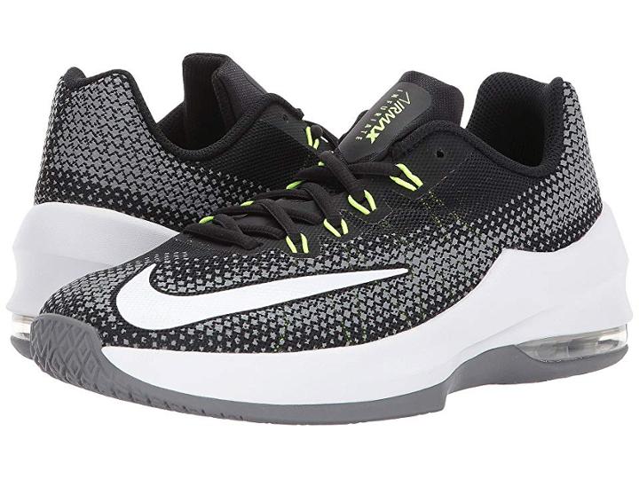 Nike Kids Air Max Infuriate Basketball (big Kid) (black/white/volt/cool Grey) Boys Shoes