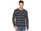 Lucky Brand Thermal Stripe Overdye Tee (multi) Men's Clothing