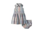 Ralph Lauren Baby Madras Shirtdress Bloomer (infant) (pink/blue Multi) Girl's Active Sets