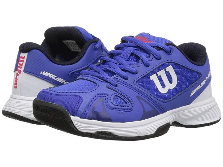 Wilson Kids Rush Pro 2.5 Jr Tennis (little Kid/big Kid) (dazzling Blue/white/neon Red) Kids Shoes
