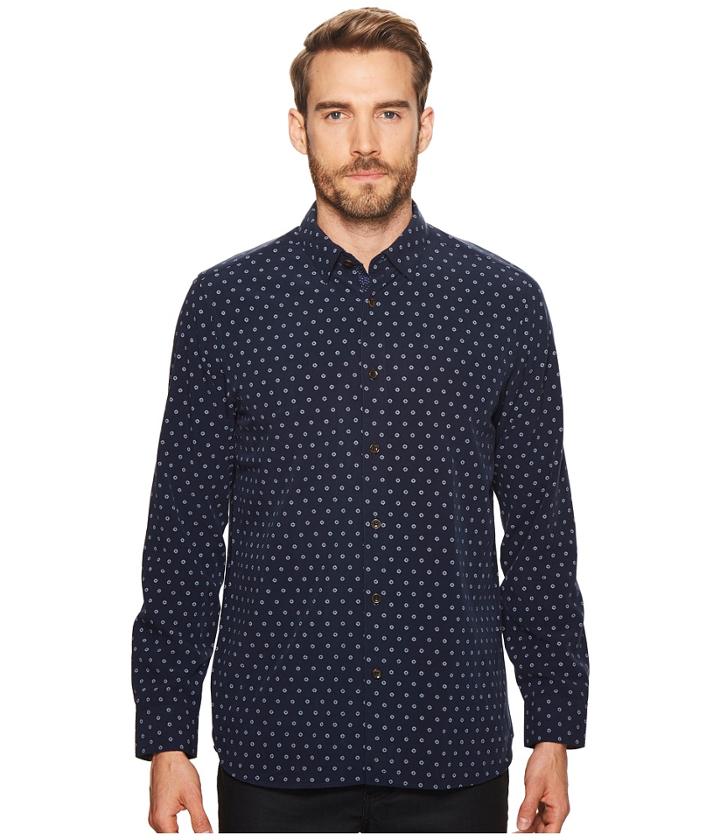 Ted Baker Ilensky Diamond Print Shirt (navy) Men's Clothing