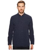Ted Baker Ilensky Diamond Print Shirt (navy) Men's Clothing