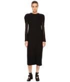 Y's By Yohji Yamamoto U-gather Sleeve D Long Sleeve Dress (black) Women's Dress