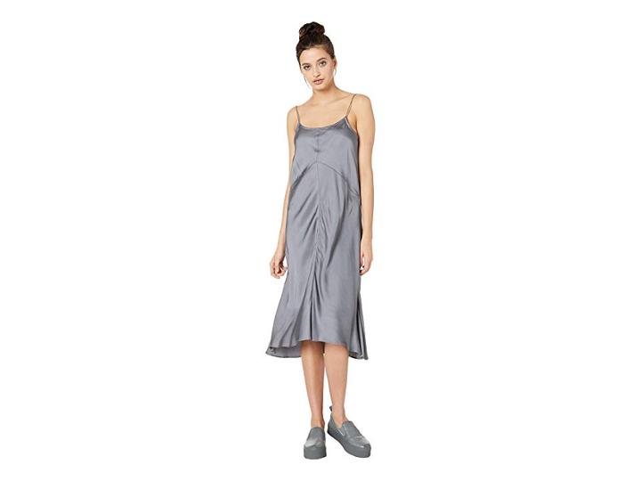 Nevereven Satin Seamed Slip Dress (lone Wolf) Women's Dress