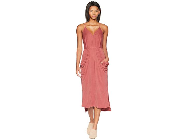 Bcbgeneration Midi Faux Wrap Dress (ruby Wine) Women's Dress