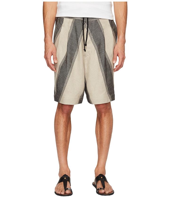 Vivienne Westwood Linen Stripe Samurai Shorts (beige) Men's Shorts